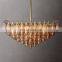 Retro classic Chiara square gold industrial crystal chandelier decoration for living room bedroom hotel ceiling lighting