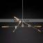 Custom Luxury Linear Metal Industrial Chandelier For Living Room Hotel Ceiling Home Decoration  Lighting Hang Lamps