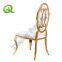 Modern Simple Golden Stainless Steel Chair Wedding Hotel Chair Banquet Dining Chair