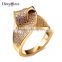 New Luxury Jewerly Pave Setting Cubic Zircon Bijoux Wedding Latest Gold Ring Designs