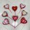 10 Inch Globos Valentines Day Foil Balloons Inflatable Toys Ballons Heart Shape Helium Balloon Party Decoration With Stick
