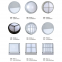 Outdoor waterproof and moisture-proof lamp round square aluminum outdoor balcony corridor simple three-proof ceiling lamp
