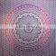 Ombre Mandala Artwork Gypsy Tapestries Bohemian Bedsheets beach throw