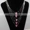 High Quality Synthetic Pink Opal Hamsa/Hand Opal 18K Gold Plated 925 Sterling Silver Box Chain Necklace Made in China