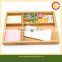 Useful simple bamboo compartment storage box