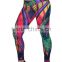 Woman Body Fitted Black Leggings/Tights Full Sublimated with Custom multi-color design