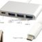 Aluminum USB 3.1 & USB-C to 4-Port Hub Adapter 5GBps HUB