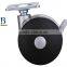 3" Black Rivet Nylon Furniture Caster With Plate and Brake