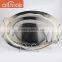 3pcs Oval black nickel plating metal serving tray ss410 0.55mm thickness serving tray