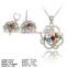 SZ2-0009 925 Sterling Silver Fashion Silver Jewelry Set with Colorful Stone
