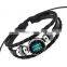 Lucky Bangle Space Series Metal Glass Gemstone Cuff Bracelet Punk Gothic Leather Bangle