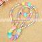 Fashion charm jewelry candy color diy acrylic children necklace