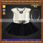 Middle east fancy summer woven fabric frock design for girls