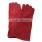 red welding gloves with the size of 16 inches