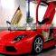 Wholesale red chrome mirror vinyl film with size 1.52x20m strong flexible chrome film