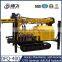 DFQ-400 water well DTH drilling rig working with air compressor for granite borehole