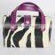 Hanging Lines Leather Cover Makeup Bag For Ladies