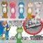 Children stretch out and draw back toothbrush, animal kids toothbrush, bounce up toothbrush