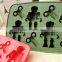 100% food grade Chillbot robot cute shape custom silicone ice cube tray
