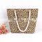 New arrival leopard cotton canvas utility tote bag