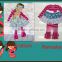 2015 lastest style IRL pic fashion baby girl children clothing outfit soft lace damask christmas girls outfits