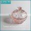 small pink glass jar with lids glass candle jar