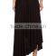 Asymmetrical hem latest long skirt design cotton women skirt 2015