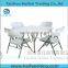 high durable HDPE 2.8FT white square folding dining table /hot sell square plastic dining room table