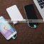 credit card shape design portable power bank charger built-in dual usb charging cables for iphone and android phone
