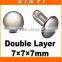 Metal double cap head rivet Collision Nail