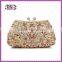 noble pink butterfly hard boxrhinstone clutch bags bridal wedding clutch evening bags (88170A-P)