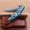 OEM Abalone Handle Material and Damascus Blade Material knife