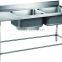 Free-standing Commercial Stainless Steel Food Service Sink For Restaurant GR-302E