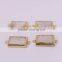 Rectangle Electroplated Quartz Druzy Connector Gold Gemstone Jewelry