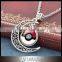 Wholesale Personalized Pokeball Moon Necklace