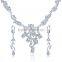 Rellecona High Quality AAA+ White Cubic Zirconia Jewelry Set Necklace Earring For Wedding