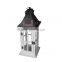 Handmade wooden white metal lantern
