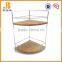 wooden and wire corner Shelf
