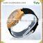 Manufacture customized handmade nature wood watch and leather strap , RED Sandalwood wooden wrist watch