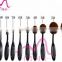 OEM BB cream Foundation rose Gold Oval Makeup Brushes 10 sets makeup tools for sale