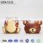 Small plastic candy containers nata de coco confectionery bear cartoon shape jelly candy