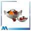 Modern stainless steel pedestal bowl