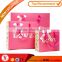 Wholesale pink color paper bags with handles