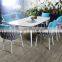 Garden used 6 seater rattan outdoor dining table and chair set