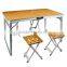 Portable MDF Aluminum Folding Table and Chair for outdoor use