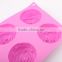 Food Grade Bakeware Six Cavity Rose Design Non Stick Handmade Soap Jelly Pudding Chocolate Silicone Cake Mould