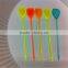 Decorative large plastic heart picks for party