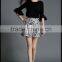 summer lady leopard print fancy fish tail short flare skirt customized