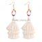 Bohemian jewelry small beads with tassel dangle earrings