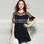 Maxnegio wholesale plus size formal short straight dresses with lace and ruffle sleeve